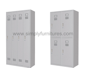 strong metal locker with 4 doors