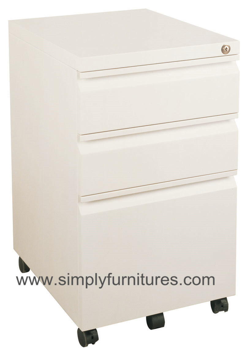 3 drawers mobile steel cabinet