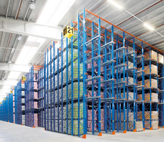 Heavy Adjustable Industrial Metal Racking, Insert Type Cold Chamber Drive Racking