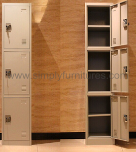 heavy duty steel locker with 3 doors