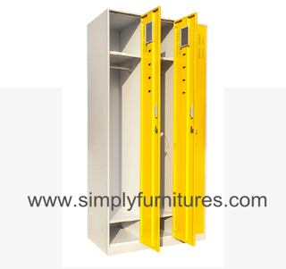 metal wardrobe locker with shelves & mirror