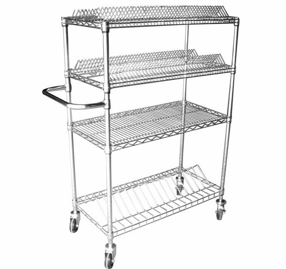 4 layers metal wire cart