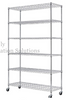 6 tier chrome plated mobile wire shelving with caster