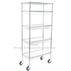 5 Layers Grocery Display Mobile Metal Wire Rack Baskets Shelving Units