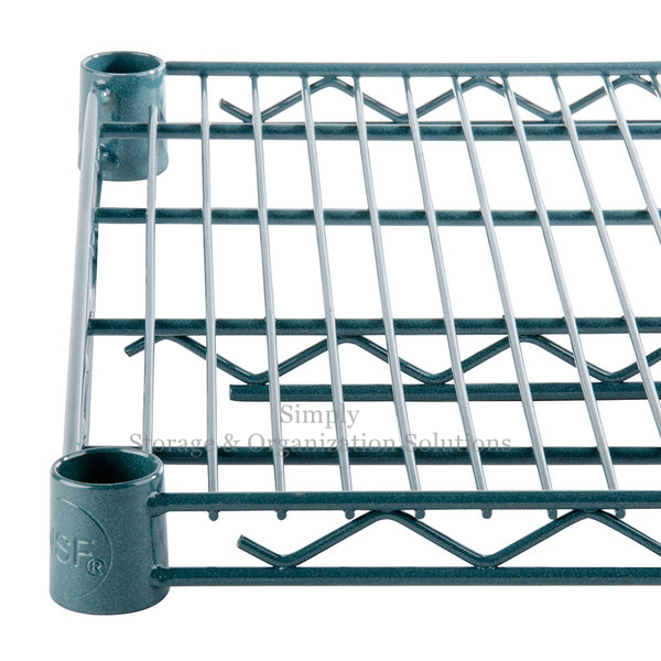 Heavy Duty Wire Shelving Unit Dark Green for Restaurant Storage 4 Tier