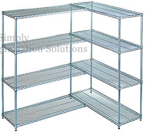 Restaurant Kitchen 42"X 30" 4 Tier Wire Rack Unit Adjustable Wire Metal Shelving With Add On S Hook