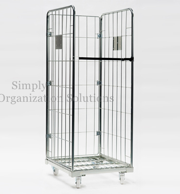 Trundle Design Wide Guage Steel Wire Utility Cart For Hospital / Supermarket